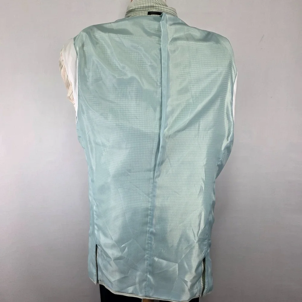 Stacy Adams‎ Men's Sport Coat Blazer Three Button Teal Green Peak Poly 44L NEW
